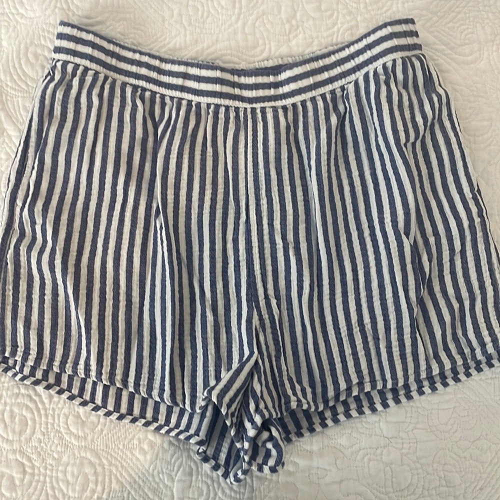 Blue & White Womens Shorts - Size Large